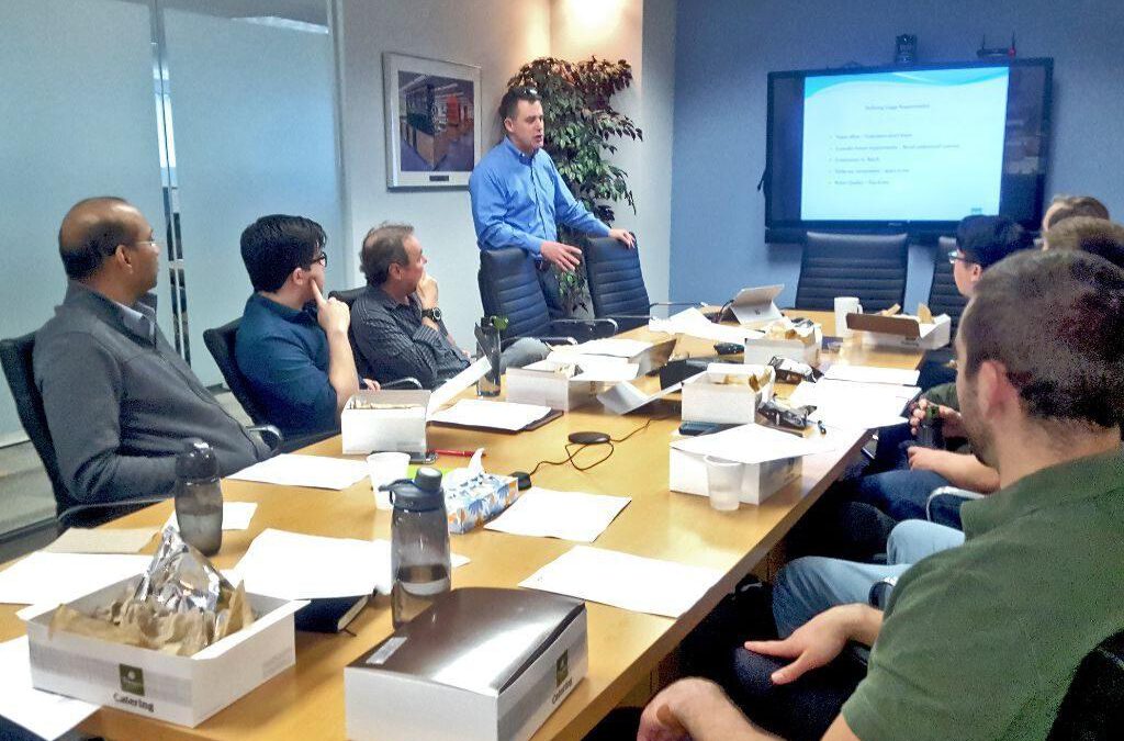 Pete leading a Lunch and Learn session in an office